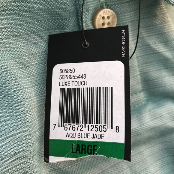 NEW Van Heusen Luxe Touch Polo Shirt Sz Large - Picture 4 of 6